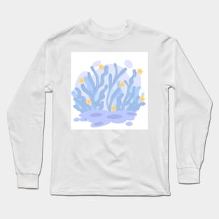 Pastel blue cactus Long Sleeve T-Shirt